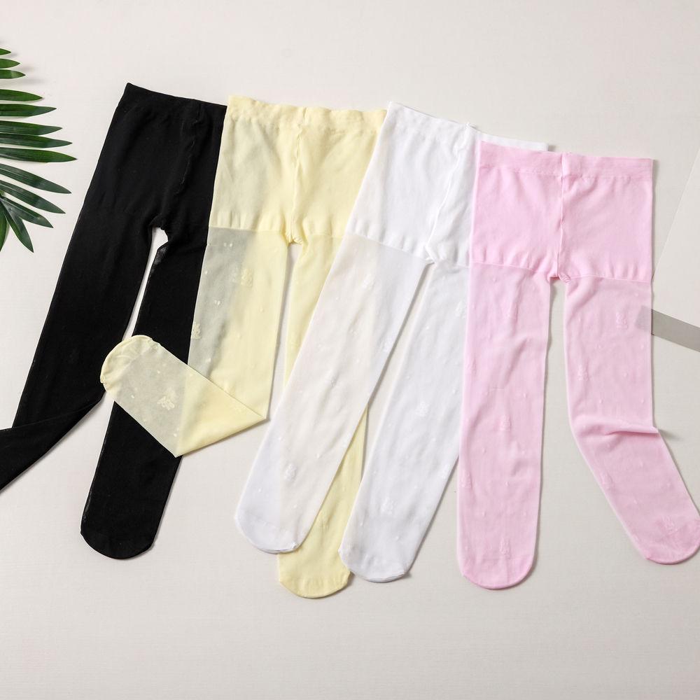 

Детские летние кружевные противомоскитные колготки - Белые тонкие девятиточечные носки для танцев L Height 100-120CM