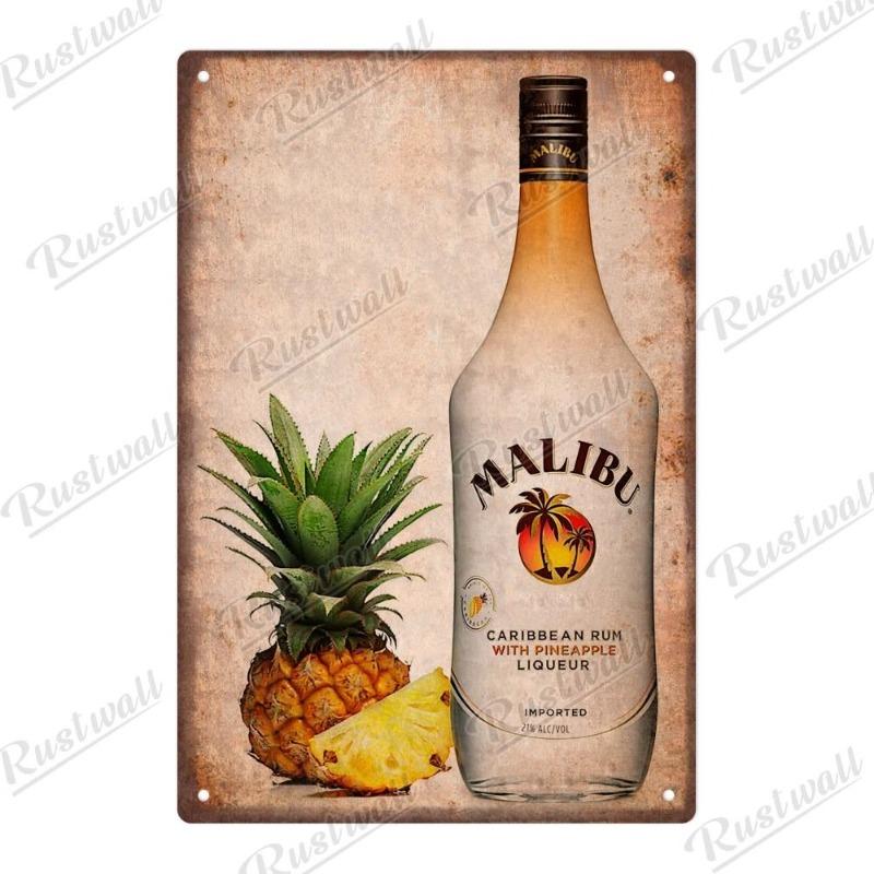 Vintage Beer Metal Sign, New Year Pub Decor Plaque