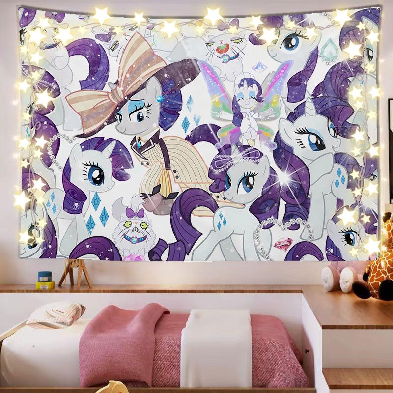 My Little Pony Tapestry - Cute Girls' Room Dorm Decor Wall Hanging Backdrop.