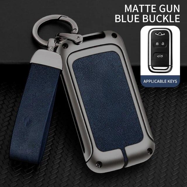 

Кожаный чехол для ключей из цинкового сплава, защитный чехол для Chery Tiggo 3 5X 4 8 Glx 7 2019 2020 с брелоком, аксессуары для авто ключей
