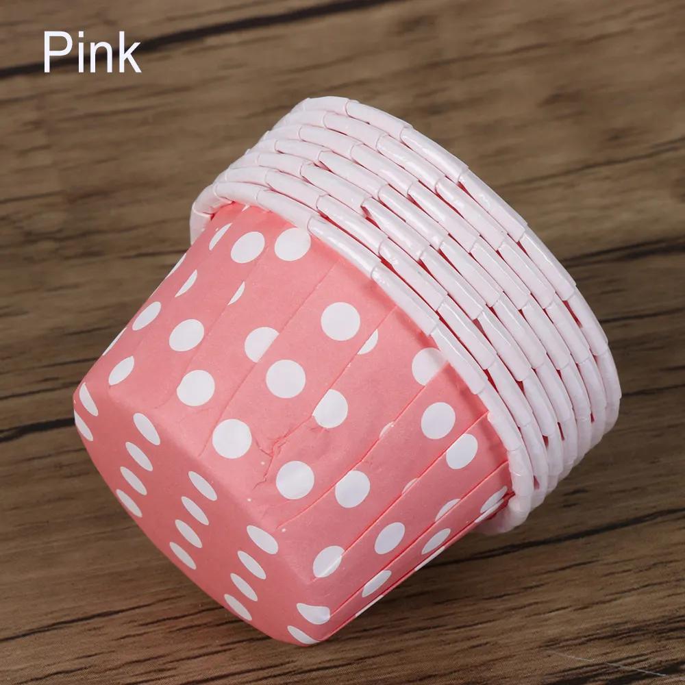 100Pcs/Lot Cupcake Paper Muffin Cupcake Dot Decorate Paper Grease-proof Liners Baking Case Mold Decorate Cake Baking Wrapper