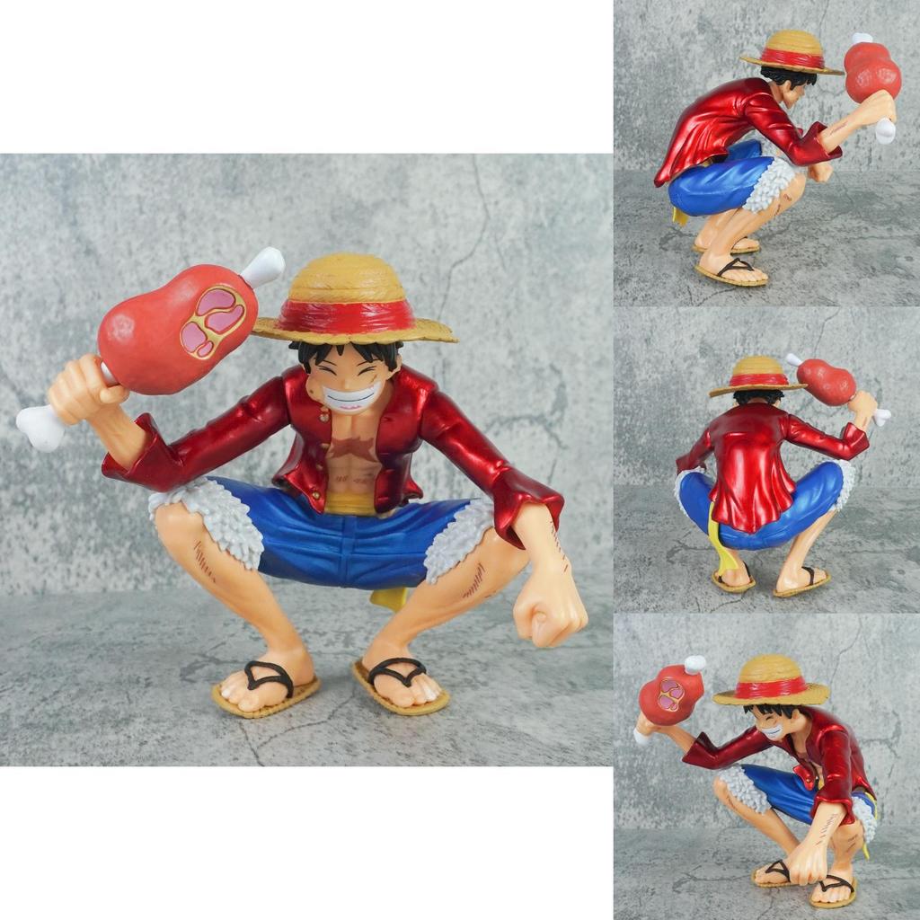 One Piece Luffy Sitting Pose Pvc Figure With Collectible Display For Anime Fans