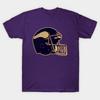 Men Black Print T-shirt 80'S Vikings Helmet [Vintage Distressed] No-Cut Transfer Paper Print Cotton Tshirt