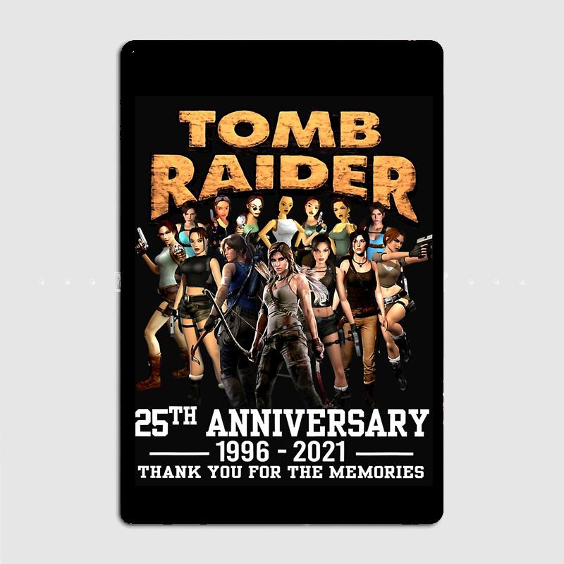 

Tomb Raider Lara Croft Ретро Класичний Постер Металева Табличка Постери Гараж Кімната Клубу Декор Стіни Декор Будинку 20x30cm（7.8x11.8inch）