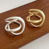 Copper Rings For Women Couple Minimalist Handmade Simple Gold Inter Cross Ring Fine Jewelry Gift Prevent Allergy