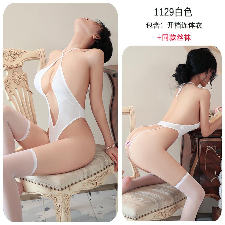 Sexy lingerie female sexy hollow lace-up free onesie hot uniform seduction pajamas