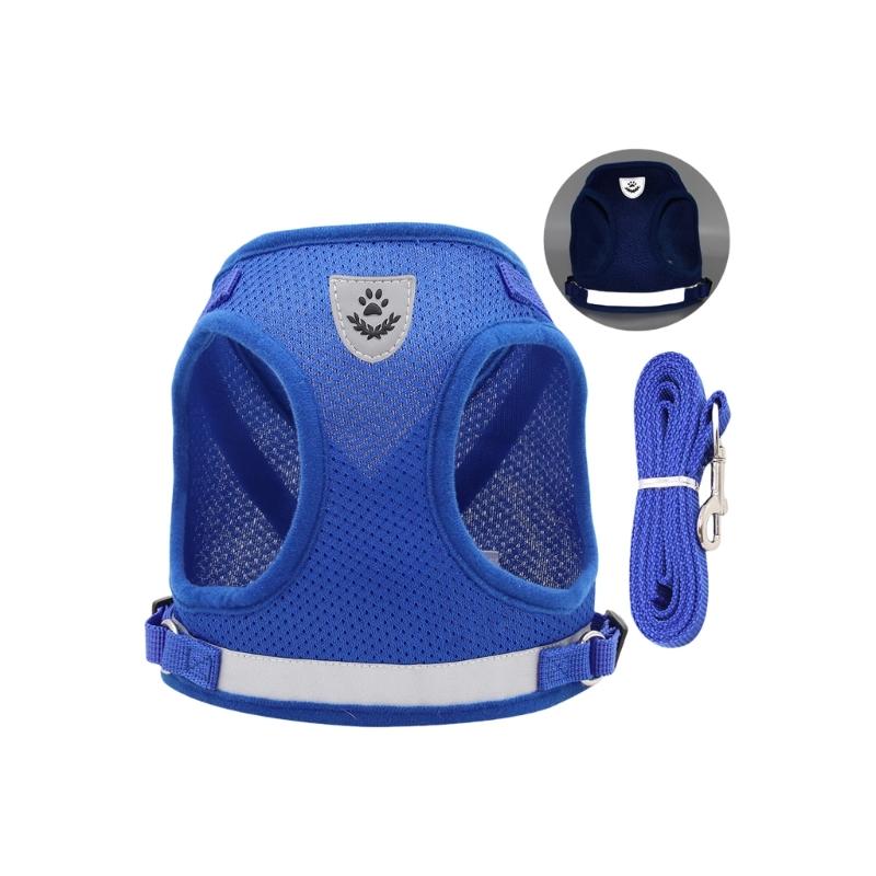 Breathable Dog Vest Harness Reflective Strap Comfortable Dog Harness for Small Pet Outdoor Activity Walking Accessory
