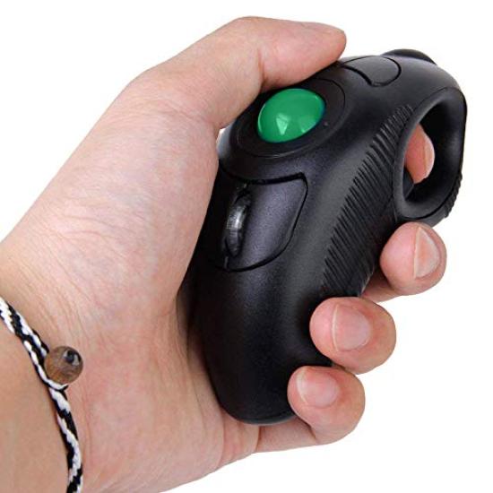 Aylincool USB Wireless Trackball Mouse for PC Laptops 2.4GHz Finger-Handheld