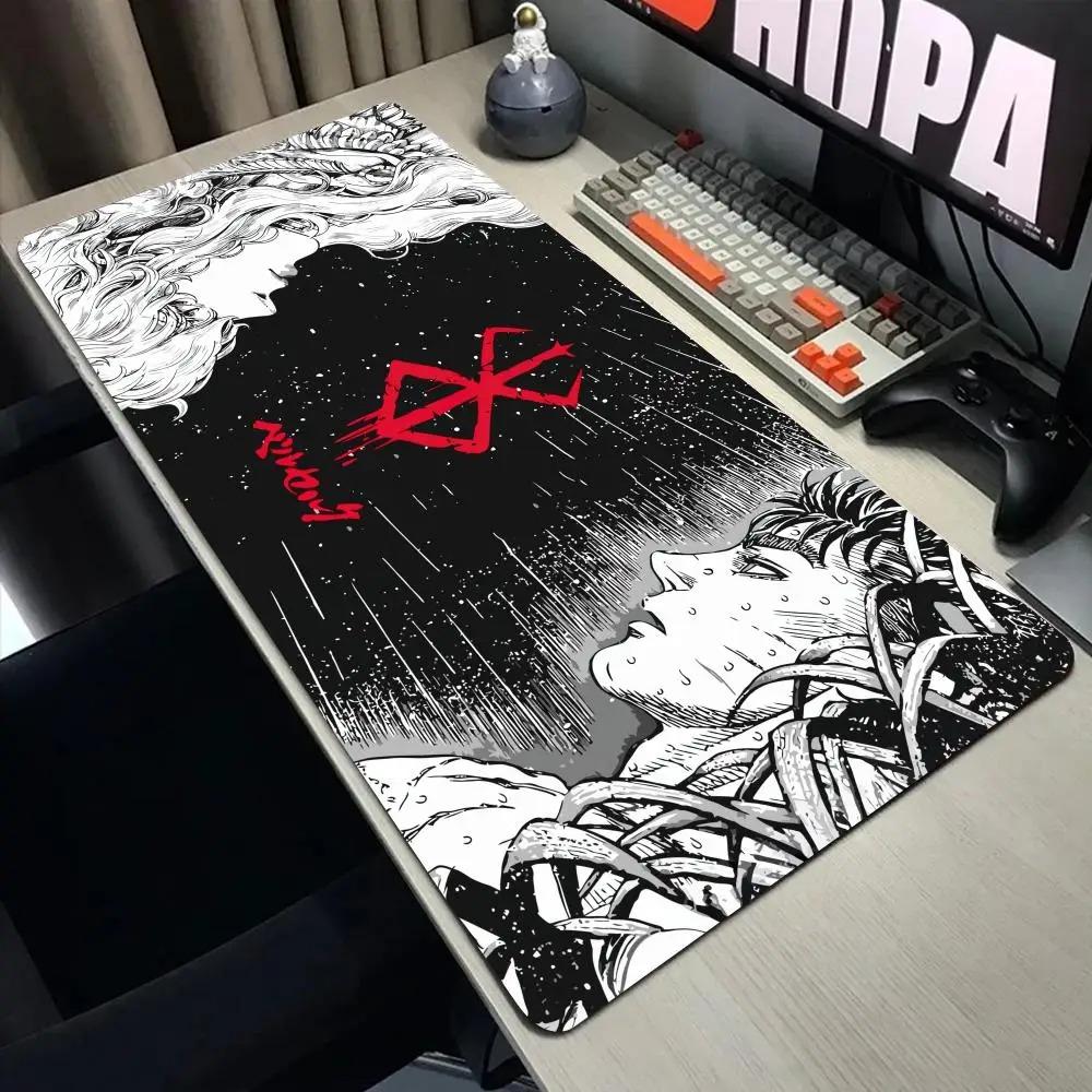 Miecz Guts w Berserk Podkładka pod mysz Komputer Laptop Anime Mata na klawiaturę Duża podkładka pod mysz Klawiatury Gracze Podkładka na biurko Gumowe obszyte krawędzie