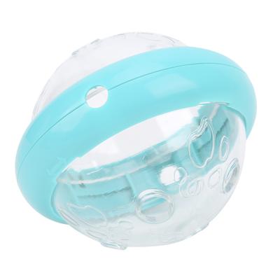 Pet Food Dispensing Puzzle Toy Flying Saucer Shaped Slow Eating Interactive Feeding Puzzle Toys for Dogs CatsPeacock