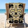 Custom Name Beach Towel Orleans Saints Logo Beach Towel, Soft Microfiber, Gift for Her/Him, Birthday, for Pool, Beach, Travel, Fan gifts