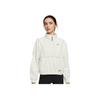 Logo Sports Casual Pullover Long Sleeve Half Zip Sweatshirt Women Sweatshirt White HV8465133