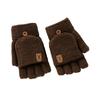 Windproof Half Finger Mittens Warm Writing Mittens Fashion Winter Knitted Gloves  for Men