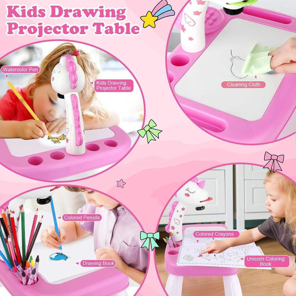 Drawing Projector for Kids with Colored Pencils & Slides – Fun Educational Gift for Ages 3+