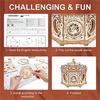 Robotime Secret Garden DIY Mechanical Music Box Kit 3D Wooden Puzzle Box for Adults Self-Assembly Building Project