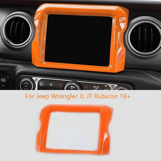 

Console GPS Navigation 8.4 Screen Cover Trim for Jeep JL/JT Rubicon 18+ Orange