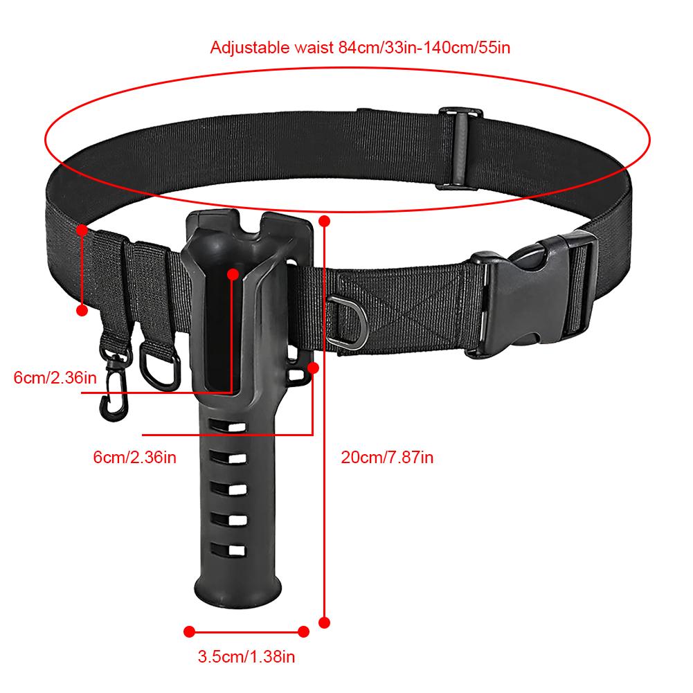 Waist Wading Belts Adjustable Fishing Wading Belt Rod Holder Wader Fishing Waist Belt for Spinning Casting Fly Fishing