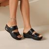 Summer High Heels Open Toe Sandals Glitter Wedges Shoes Female Casual Shoes Slingbacks Light Sandals For Woman