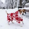 Hooded Design Xmas Dog Clothes Reindeer Winter Dog Clothes Dog Four Legged Coat  Photo Prop
