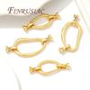 Irregular Jewelry Clasps Findings 18K Real Gold Plated Connectors For Jewelry Fasteners For Bracelets Accessories