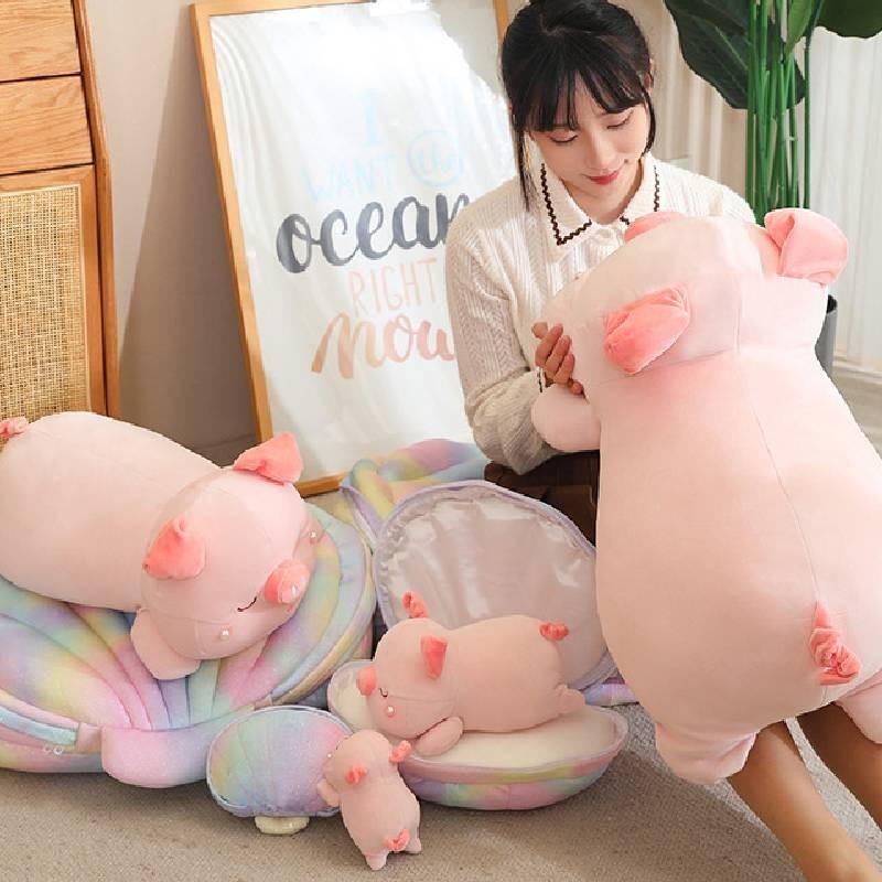 Adorable Plush Shell Pig Toy Soft And Colorful Pearl Pig For Girls Gift Cute Stuffed Animal