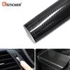 6D Black Carbon Fiber Texture Car Vinyl Film Vehicle Body Modified Gloss Decal Film Sheet Roll Motorcycle Sticker Self Adhesive