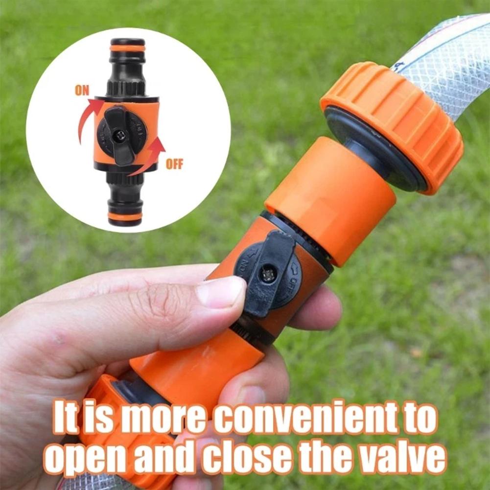 Garden Hose Quick Connector Adapters with Shut-Off Valve Quick Joint Garden Sprays Sprinklers for Faucets Spray Guns Watering