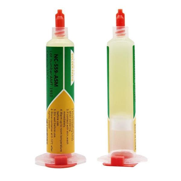 10ml Solder Flux Needle Type Flux Matching Push Rod Needle NC-559-ASM Solder Paste Flux for Soldering