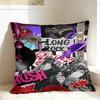 Pillow Cover Rush Band Vintage Pillow Case For Living Room Bed Chair Pillowcases