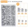 235-Piece Rivet Nut Set, M10, M8, M6, M5, M4, and M3, Aluminum, Blind Nuts, Lobster Nuts, Pull Rivets, and Nut Rivets