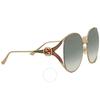 Gucci Grüne Gradient Sonnenbrille Gg0225s 003 63