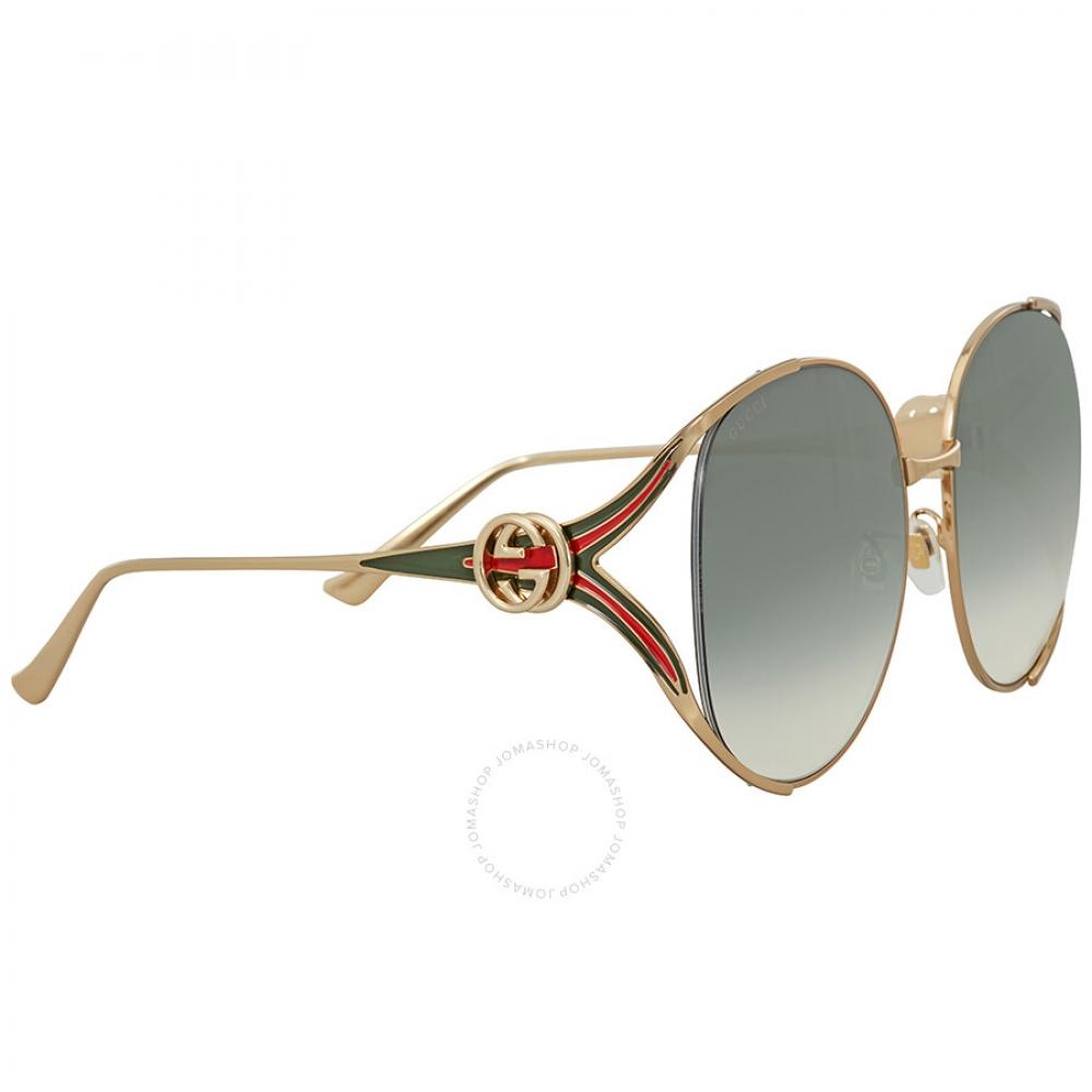 Gucci Grüne Gradient Sonnenbrille Gg0225s 003 63