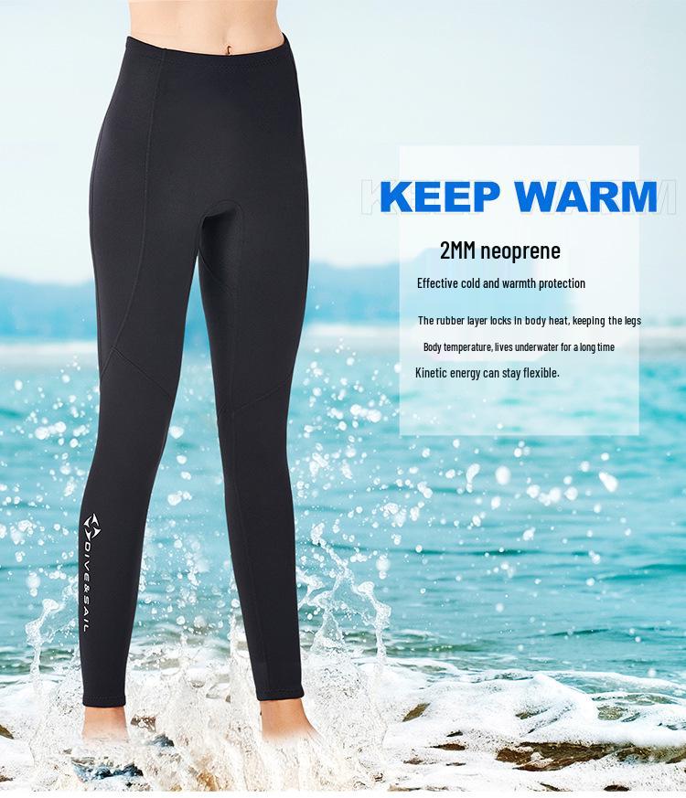 New 2MM Split Diving Pants: Cold-Proof, Warm Swimwear for Men’s and Women’s Snorkeling, Surfing, and Sailing
