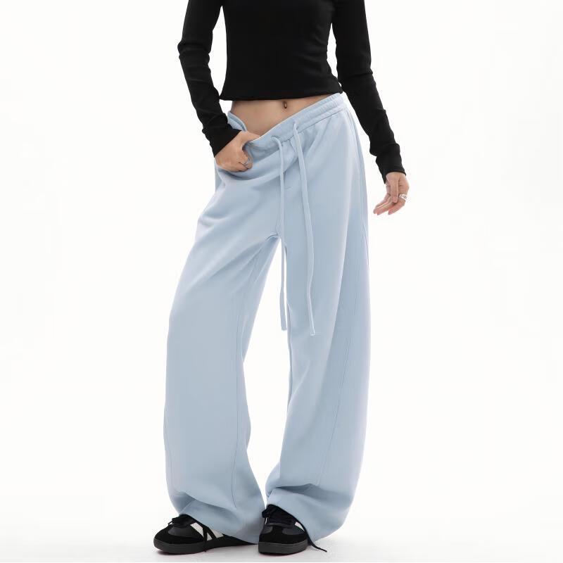 ICH MODE Women's American Style Casual Wide-Leg Sweatpants