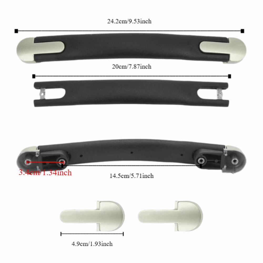Durable Plastic Luggage Handle Replacement Flexible Black Suitcase Strap Grip Portable Luggage Case Handle Luggage Repairing