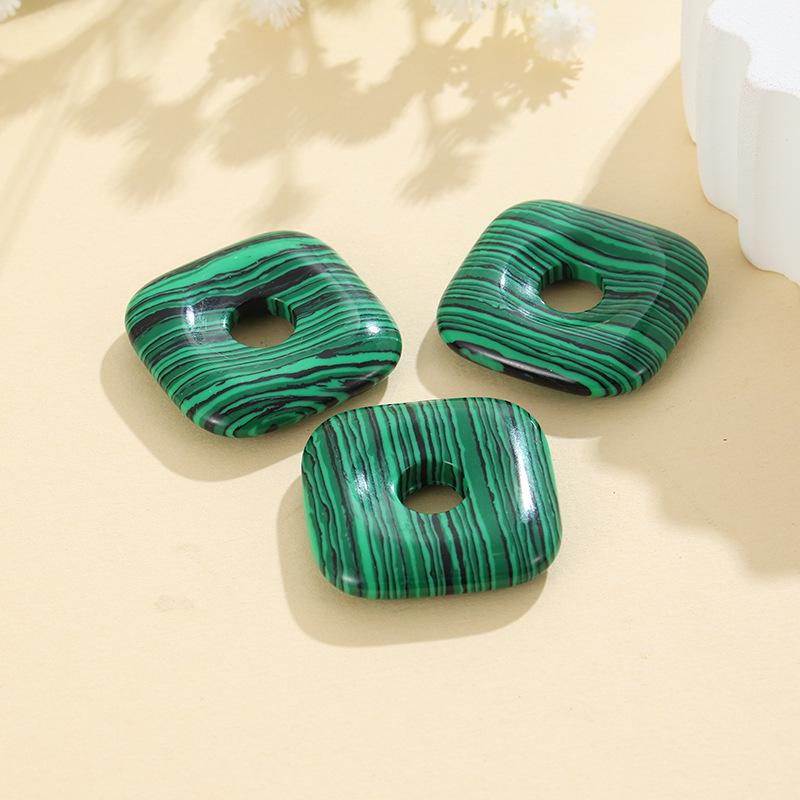 30mm Naturstein Kristall Achat Pi Xiu Quadrat DIY Schmuckzubehör