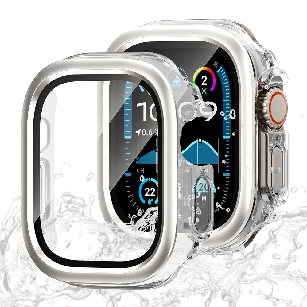 Metal+PC Case For Apple Watch Ultra 2 3 49mm 10 11 46mm 42mm Waterproof HD Tempered Glass Bumper Cover iWatch Screen Protector
