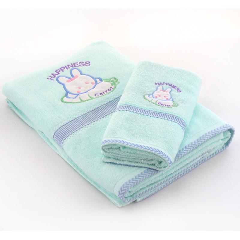 

Прямые продажи полотенец Gaoyang, набор полотенец, простое полотенце с вышивкой в виде кролика, набор полотенец для ванной Towel 38 * 80cm трава зеленый