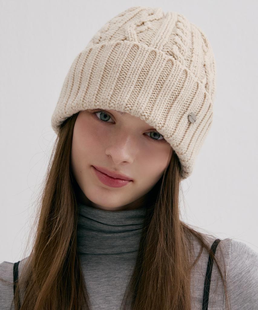 Mineti Classic Wool Cable Beanie B 12125 Mtj