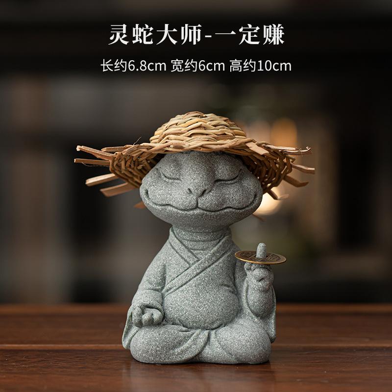 Grüner Sandstein Anziehung Reichtum Teehaustier Traditionelle Teespiele Teefigur Spielzeug Tee-Statue Ornamente Zubehör Geschenk Handwerk