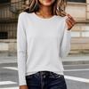 Women's Basic Round Neck Slim Fit Long Sleeve T-Shirt
