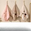 Capybara Coral Velvet Towel, Water-absorbing and Quick-drying Thickened Square Towel, Hanging Handkerchief Without Shedding