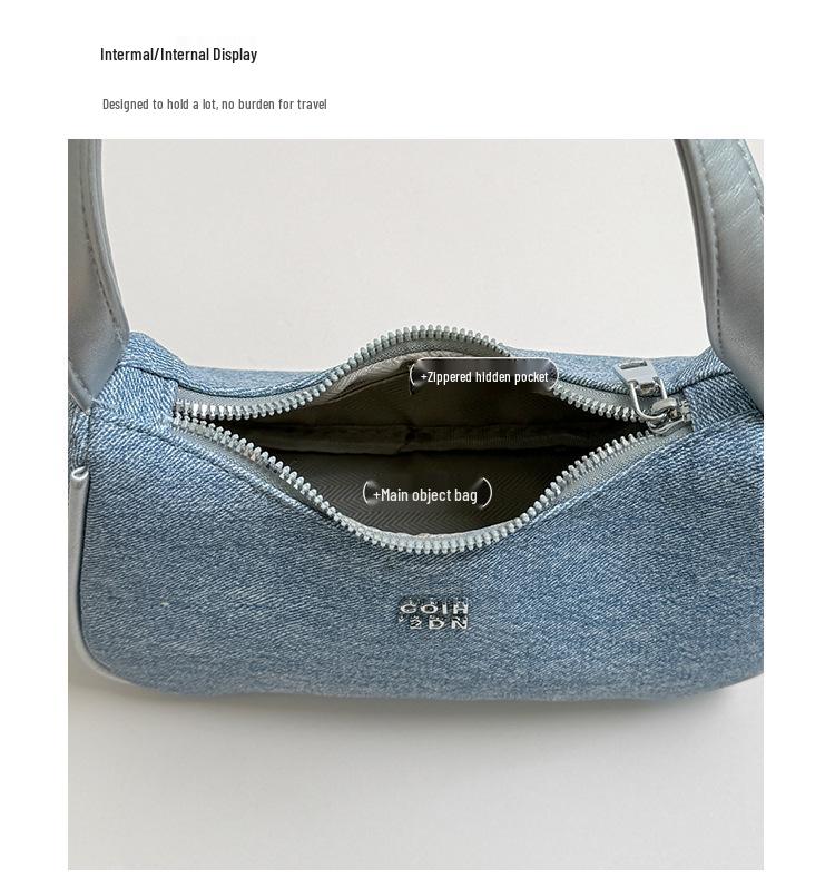 Chic Color Block Underarm Bag: Personalized Single Shoulder & Crossbody Handbag for Casual Wear