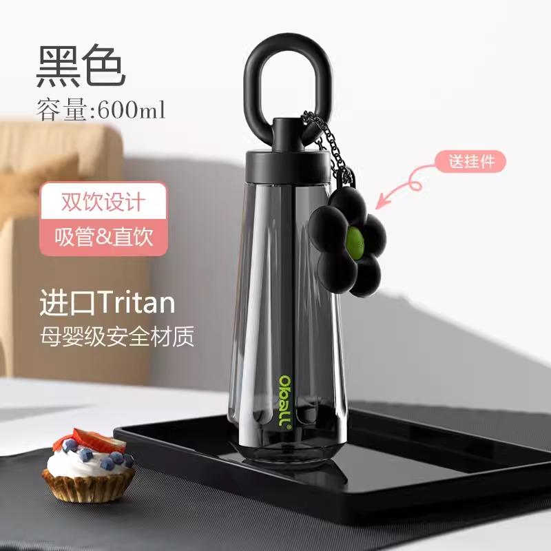 

Goddess Cup Girls Высокий уровень внешнего вида бытовые портативные бутылки летние высокая термостойкость большая емкость соломенная чашка 600ml чёрный