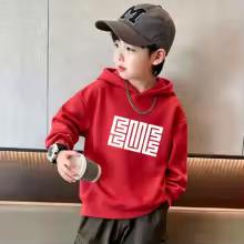 Y2K latest trendy letter-printed children's hooded sweatshirt for autumn and winter daily wear and warmth retention