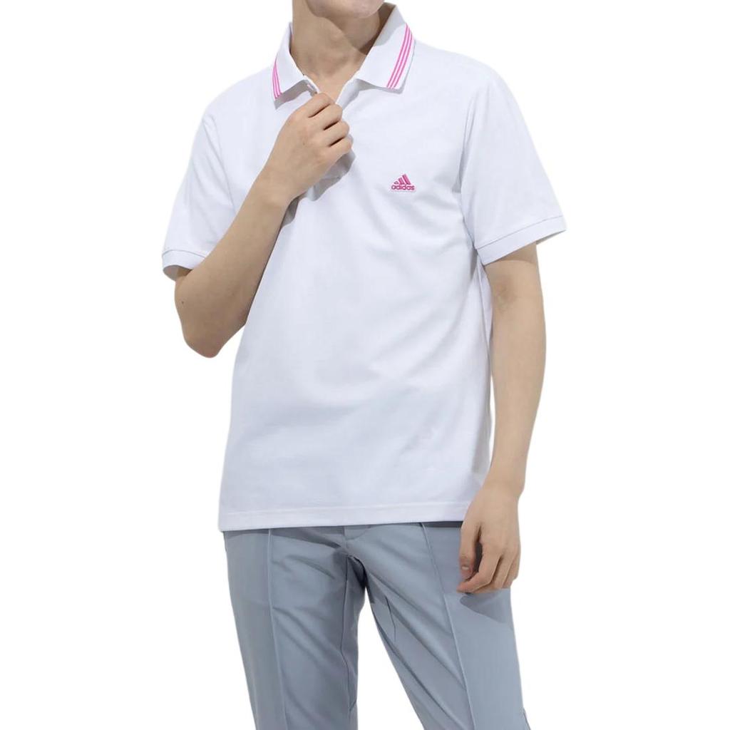 adidas Polo Shirts Men's White Polo Collar Moderate Straight Fit GS9472