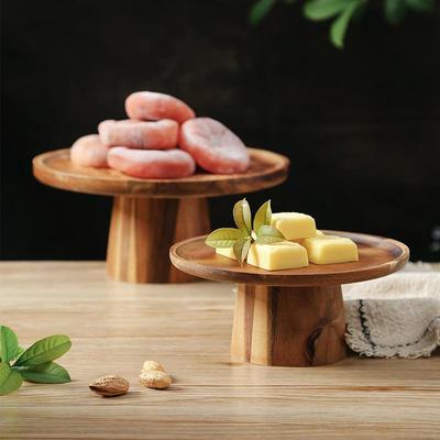 Bolo de madeira com pés altos, lanches, mesa de trabalho, adereços para fotografia, sobremesas de frutas, multiuso