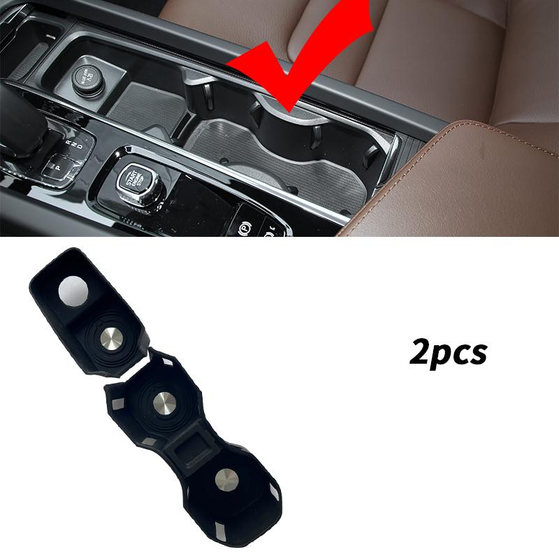 Suitable for Volvo Xc60 Xc90 S90 V90 S60 V60 Water Cup Pad Silicone Storage Box Car Accessories