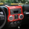 Center Console Dashboard Control Panel Cover Trim For Jeep Wrangler JK Parts Red