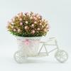 Artificial Flower Rattan Basket Tricycle Desktop Store Showcase Party Home Decor